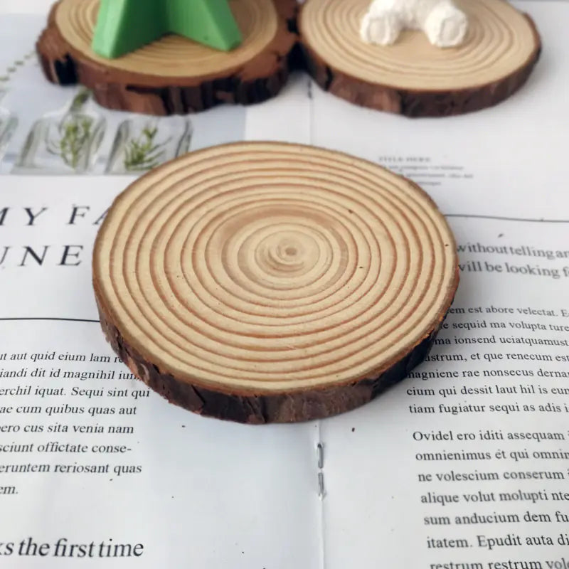 Handmade Wooden Base for Gypsum Aromatherapy Candle