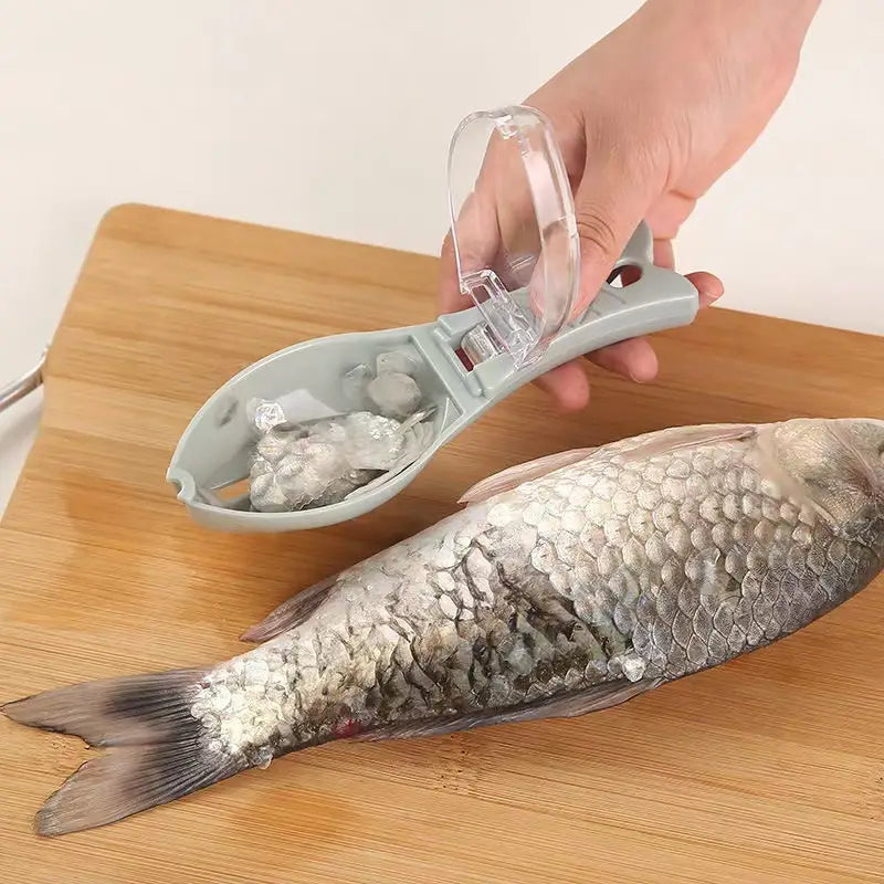 Manual Fish Scale Remover Kitchen Gadget with Lid