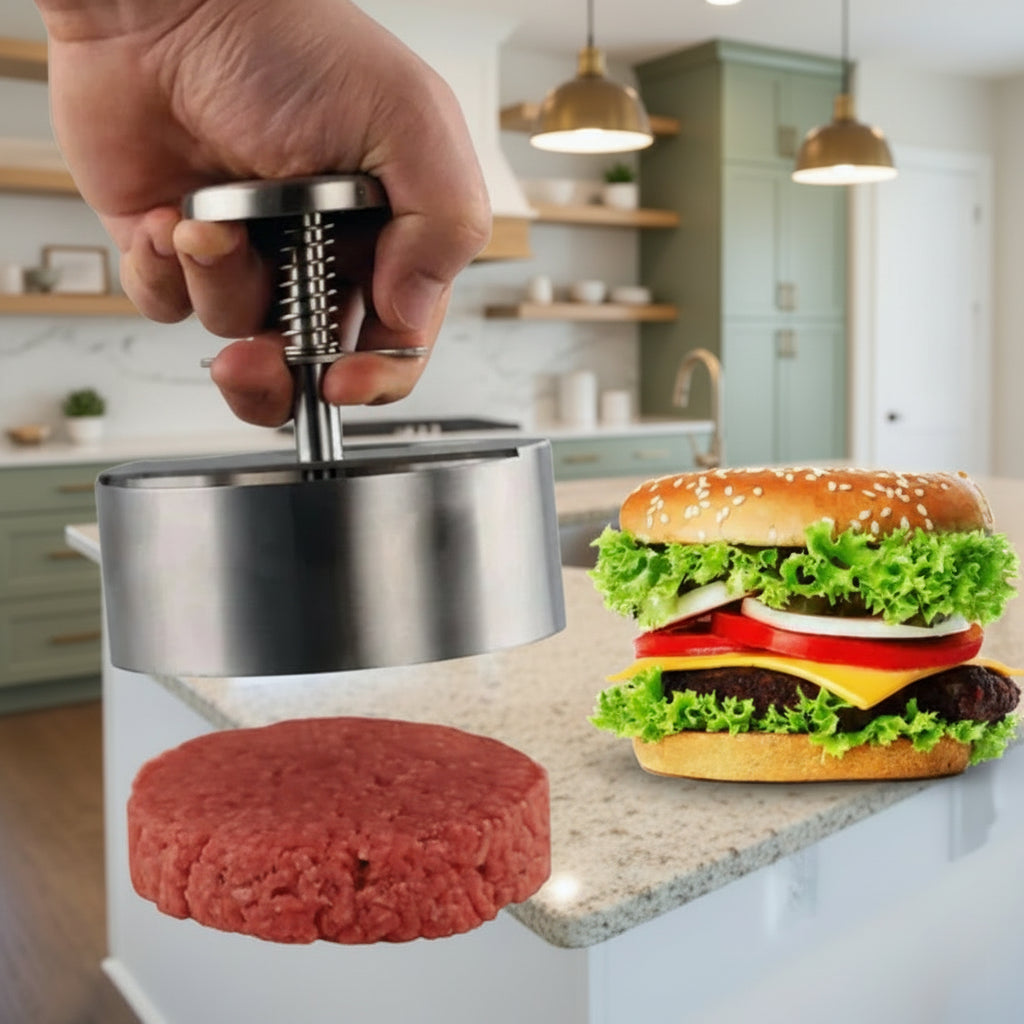 Stainless Steel Burger Press Mould Kitchen Gadget