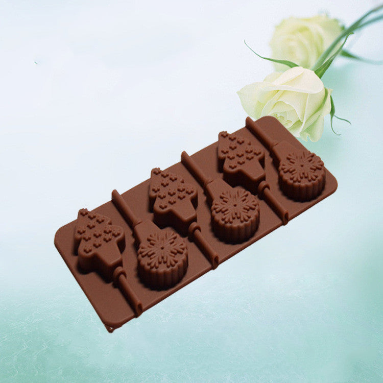 Christmas Tree Silicone Chocolate Lollipop Mold