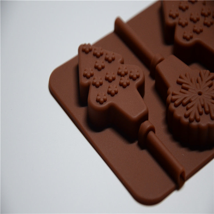 Christmas Tree Silicone Chocolate Lollipop Mold