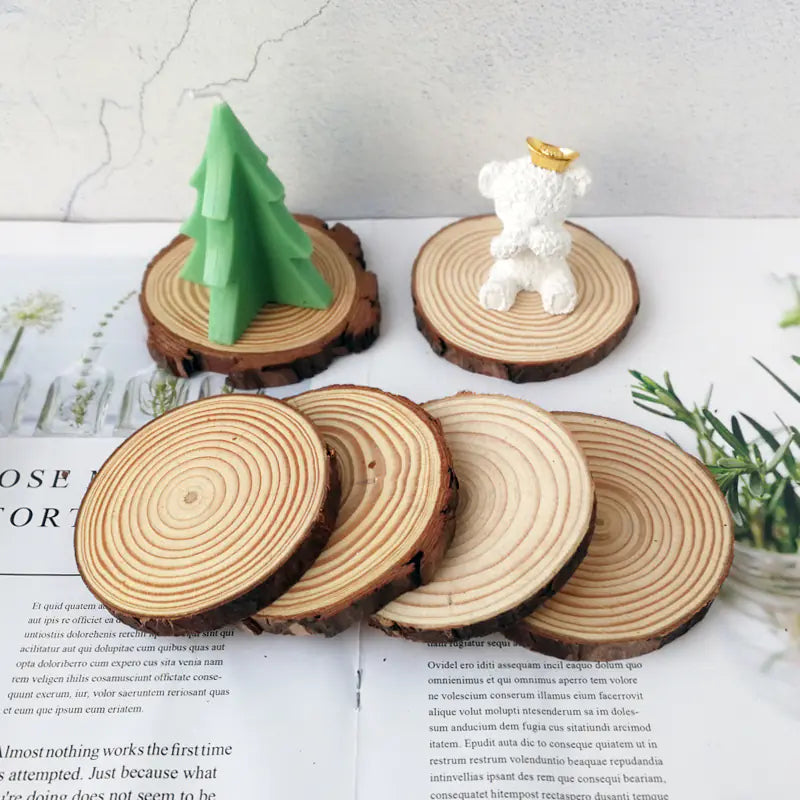Handmade Wooden Base for Gypsum Aromatherapy Candle